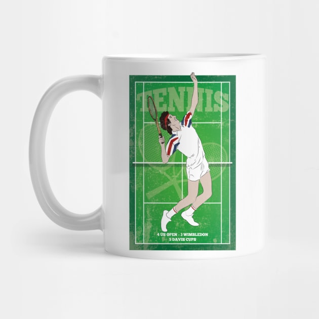 McEnroe Tennis Player Hero Vintage by TEEWEB